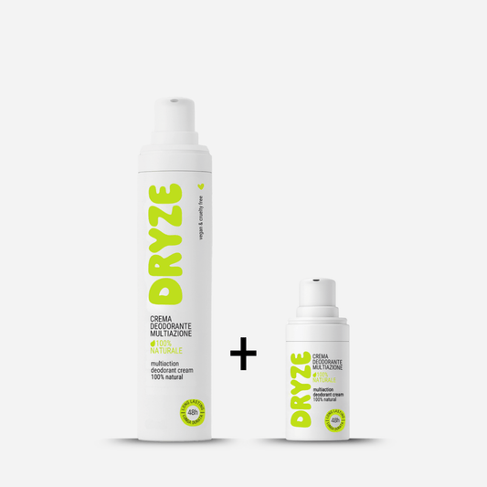 Pack DRYZE: tecnologia airless flaconi 50mL e 15mL deodorante naturale